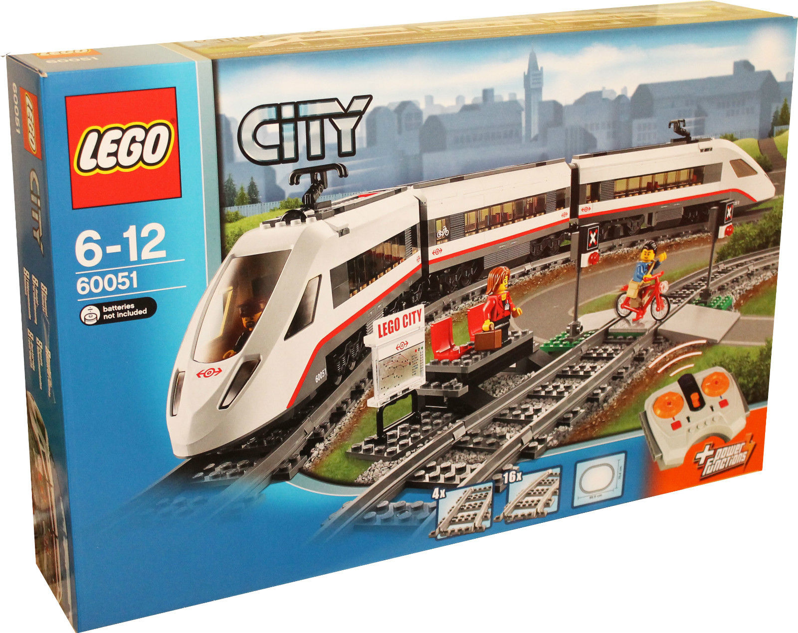 Lego City Hochgeschwindigkeitszug Zug Eisenbahn ICE IC