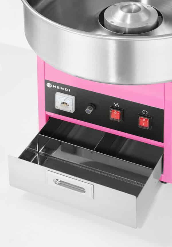 Hendi Gastro Zuckerwatten-Maschine aus Edelstahl Pink Silber 230V NEU – Bild 4