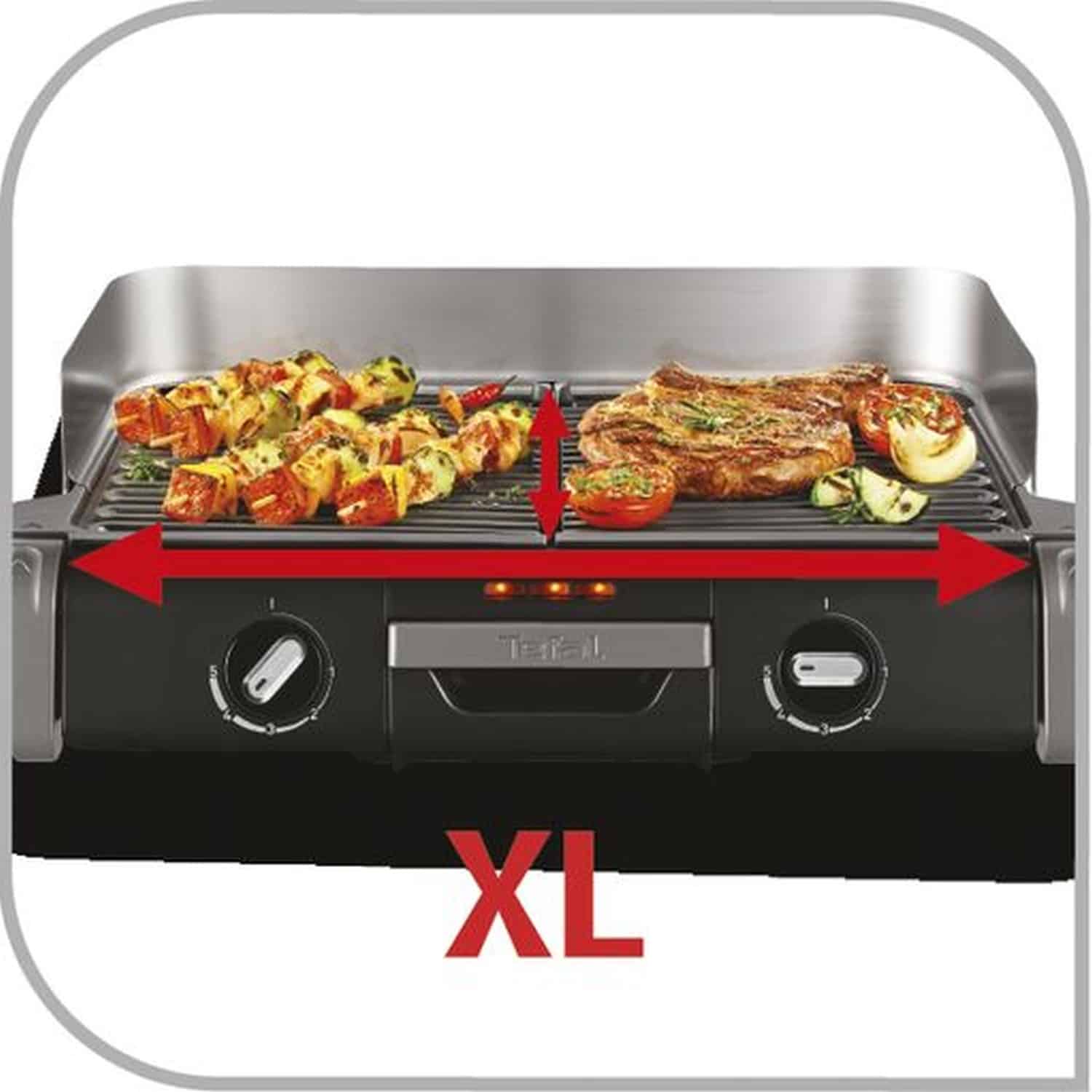 Tefal BBQ Tischgrill Grillplatte Elektro-Grill Kontakt-Grill 2400