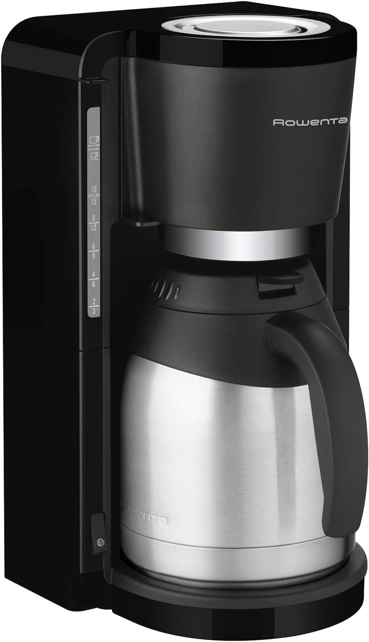 Rowenta Filter-Kaffeemaschine mit Thermoskanne 4h 12 Tassen Milano Schwarz NEU