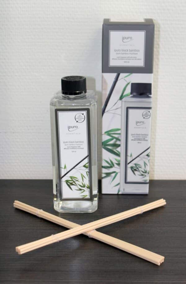 1L/49,80€ Ipuro Black Bamboo 500 ml Flasche Raumduft Moschus Jasmin Zitrone