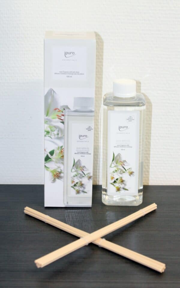 1L/44,90€ Ipuro Raumduft-Nachfüller White Lily 1000 ml 2x 500 ml Flasche NEU