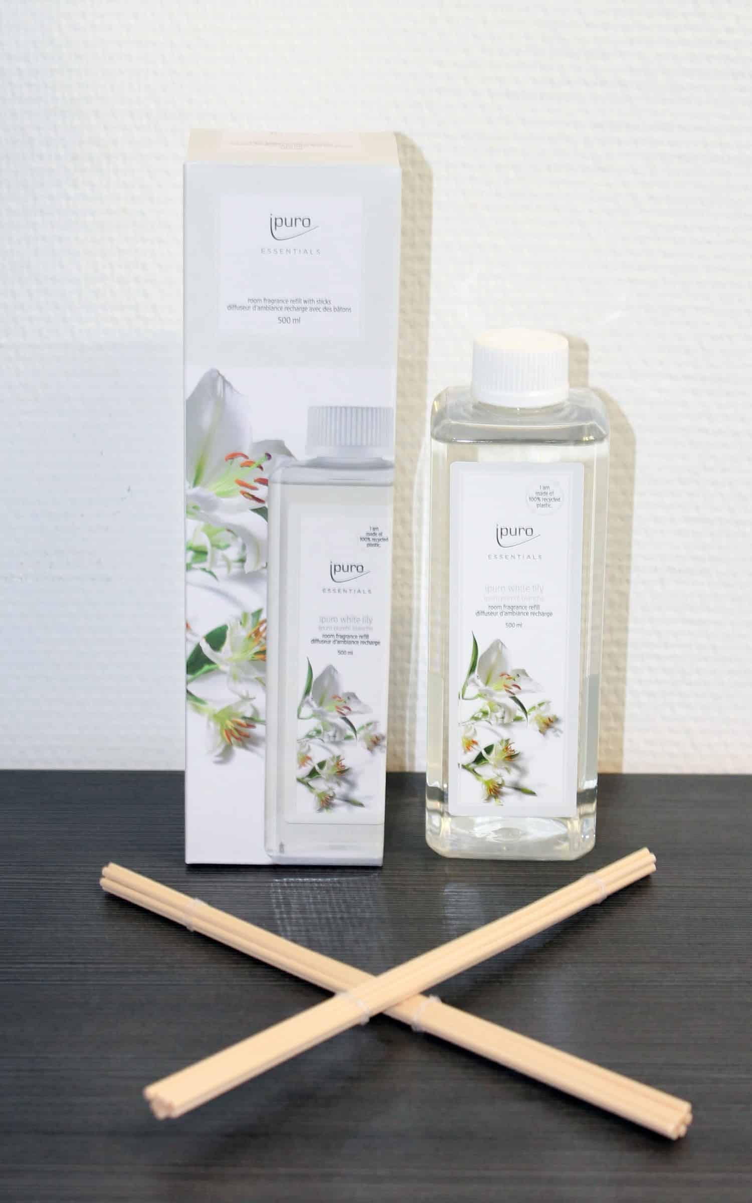 1L/44,90€ Ipuro Raumduft-Nachfüller White Lily 1000 ml 2x 500 ml Flasche  NEU –