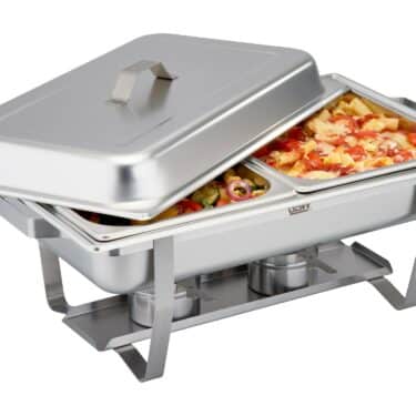 GSW Chafing-Dish Set Speisewärmer 2x GN 1/2 GN 1/1 Silber NEU