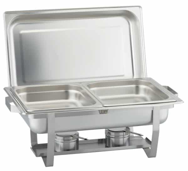GSW Chafing-Dish Set Speisewärmer 2x GN 1/2 GN 1/1 Silber NEU – Bild 2
