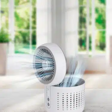 MAXXMEE Luftreiniger Ventilator 2-in-1 HEPA-Filter 3 Ventilationsstufen Weiss