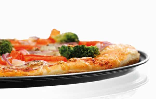 Ø 29 cm Pizzaform Pizza-Back-Blech Pizza-Teller Ofenblech Rund gelocht Schwarz – Bild 3