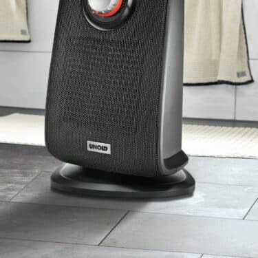 Unold Keramik Bad-Heizlüfter für das Badzimmer 1200-2000 Watt Schwarz NEU
