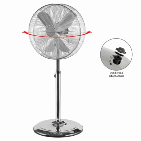 Proficare Metal Standventilator Tisch-Ventilator Retro-Design ca. Ø 40 cm NEU – Bild 3