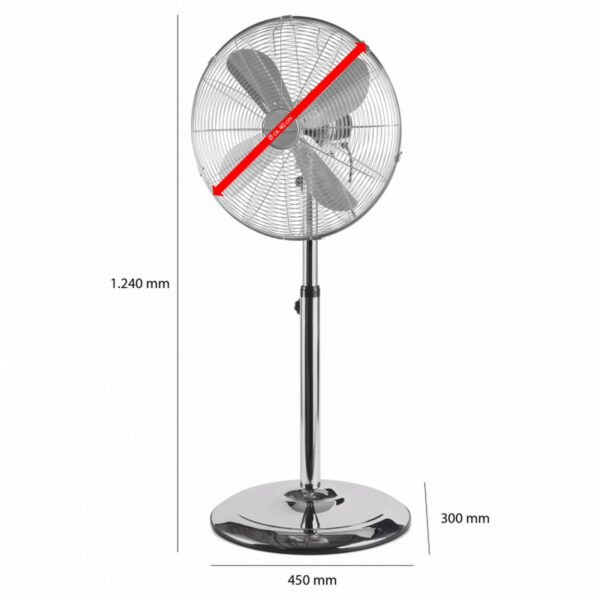 Proficare Metal Standventilator Tisch-Ventilator Retro-Design ca. Ø 40 cm NEU – Bild 6