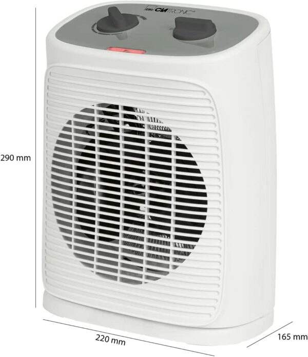 Heizlüfter Heizgerät Heizstrahler Elektro oszillierend 1000-2000 W Weiss NEU