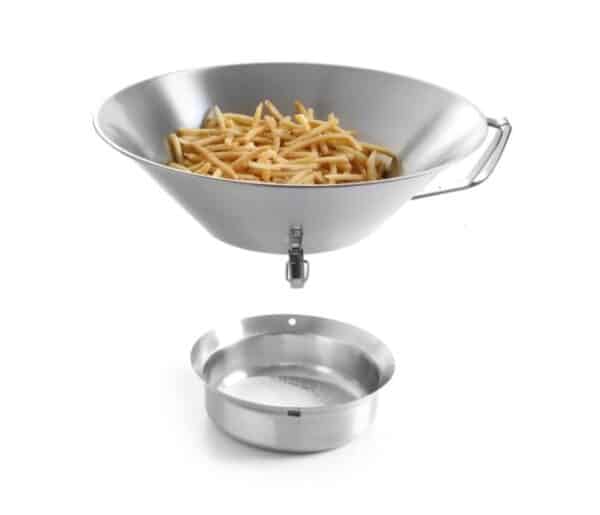 Hendi Frittierseiher Seiher Pommes Sieb Abtropfschale aus Edelstahl Ø 41 cm NEU – Bild 2