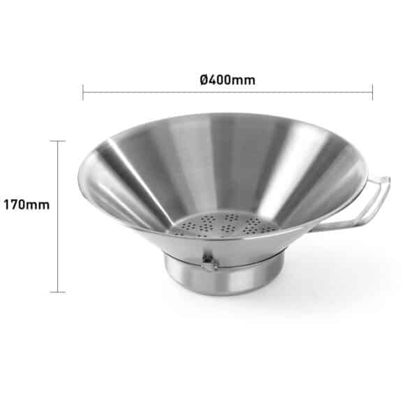 Hendi Frittierseiher Seiher Pommes Sieb Abtropfschale aus Edelstahl Ø 41 cm NEU – Bild 4