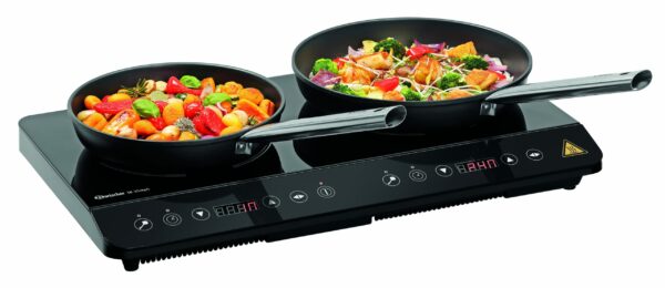 Bartscher Induktionskocher Kochplatte SCHOTT CERAN DUO 3500W Schwarz NEU