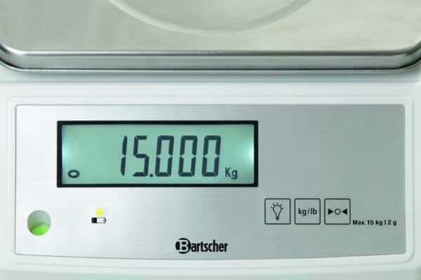 Bartscher Digital Küchenwaage Paket-Waage Industrie-Waage bis 15 kg Silber NEU – Bild 3