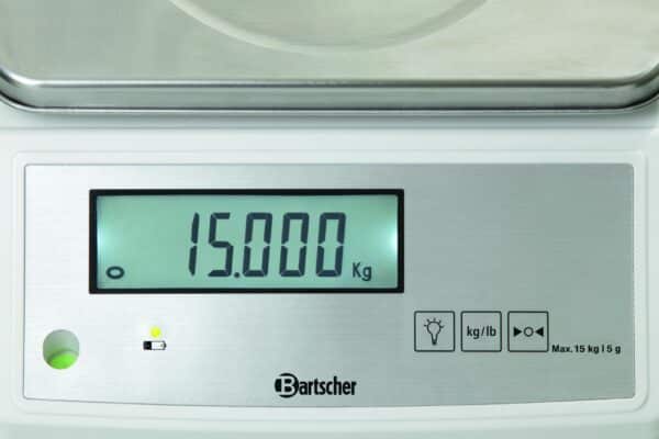 Bartscher Digital Küchenwaage Paket-Waage Industrie-Waage bis 15 kg Silber – Bild 3