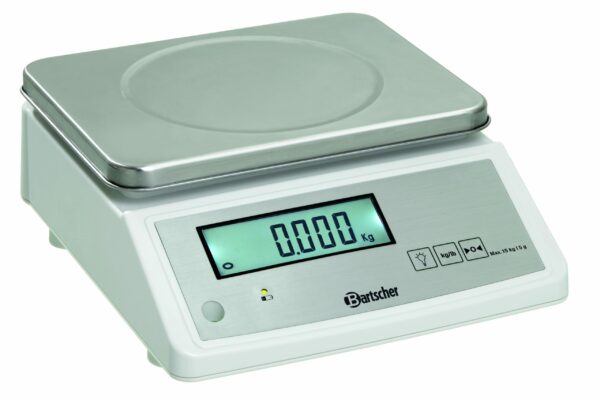 Bartscher Digital Küchenwaage Paket-Waage Industrie-Waage bis 15 kg Silber