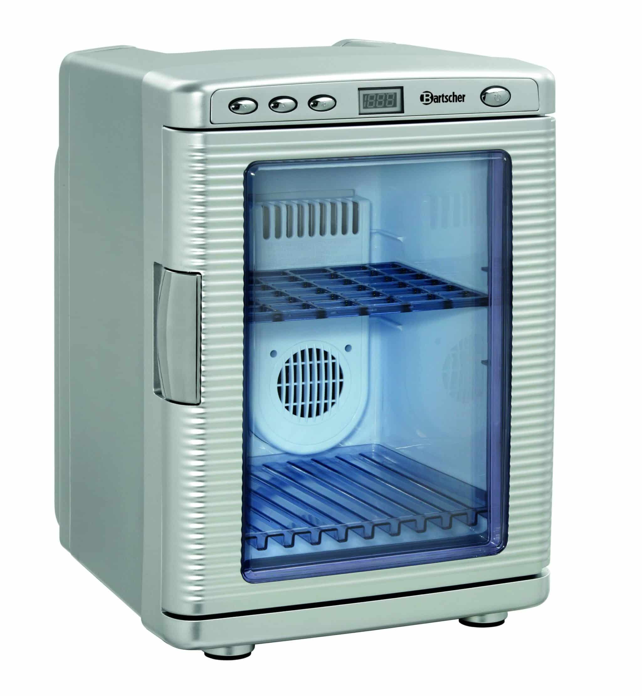 Bartscher Mini-Kühlschrank Camping Kühlbox Kfz Silber 19 Liter 12V
