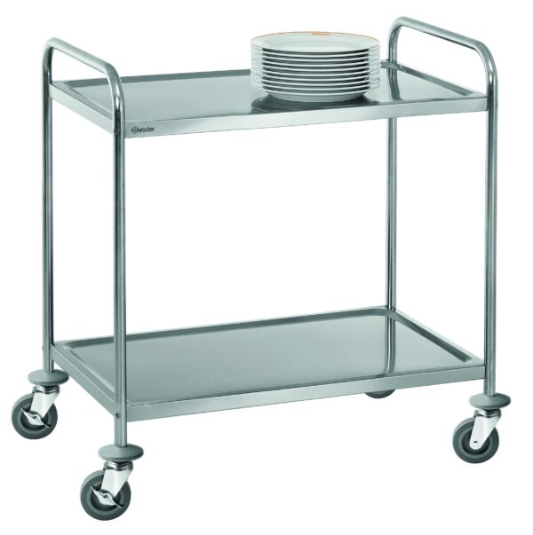 Bartscher Servierwagen Küchenwagen Küchen-Rollwagen Silber NEU
