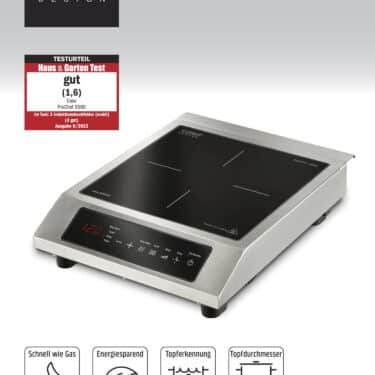 CASO Induktions-Kochplatte Digital ProChef 3500 W 230V Silber NEU