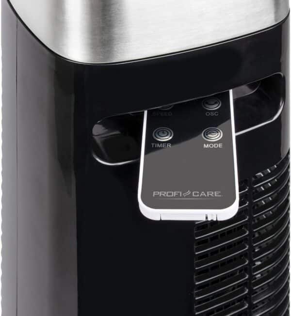 Proficare Turmventilator Standventilator aus Edelstahl mit Fernbedienung Silber – Bild 4