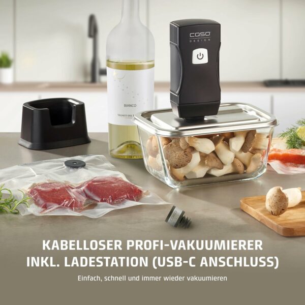 CASO Hand-Akku-Vakuumierer Design Vacu OneTouch Pro Set NEU – Bild 2