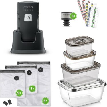 CASO Hand-Akku-Vakuumierer Design Vacu OneTouch Pro Set NEU