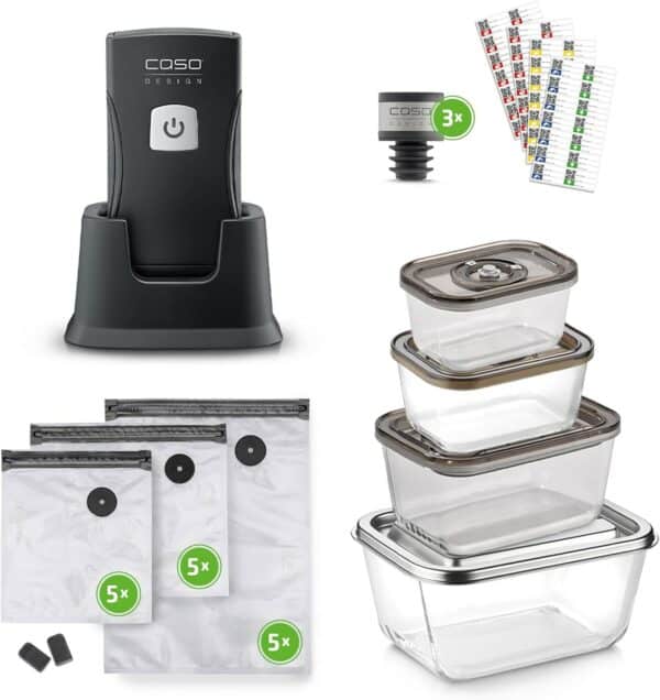 CASO Hand-Akku-Vakuumierer Design Vacu OneTouch Pro Set NEU