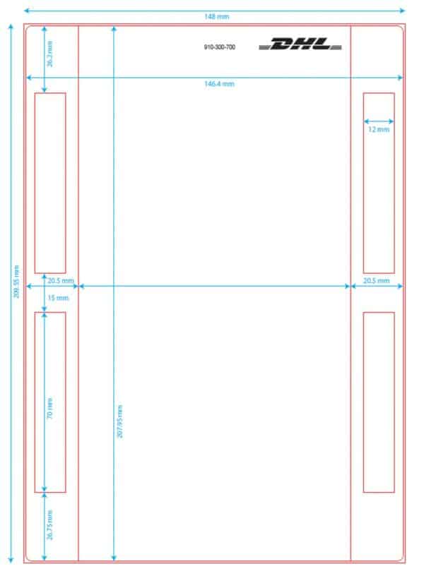 1000x DHL Versand-Etiketten Paket Aufkleber 146 x 208 mm 910-300-700 DIN A5 NEU – Bild 4