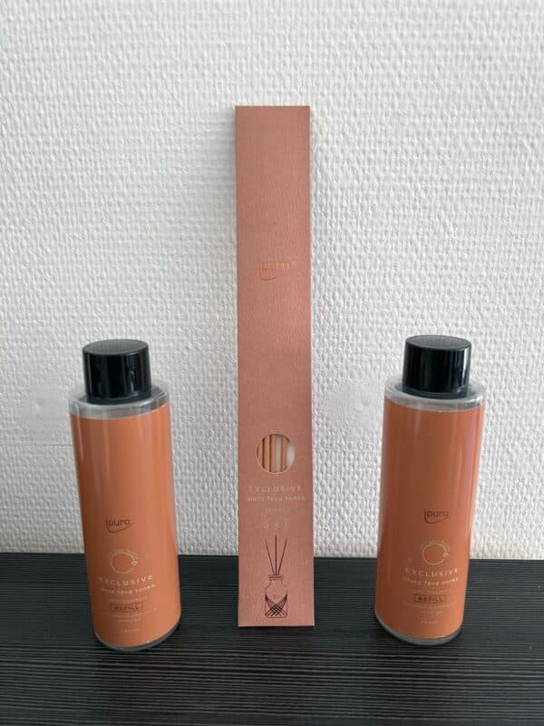 Ipuro Duftöl Raumduft Lufterfrischer Feve Tonka 2x 240 ml Flasche + 5 Sticks