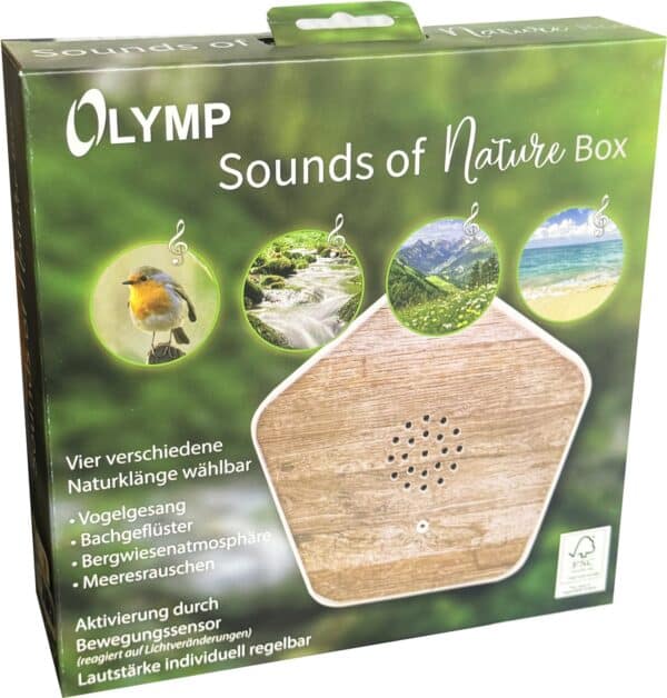 Olymp Sound-Box mit Bewegungsmelder Natur Vögel Bach Meeresrauschen
