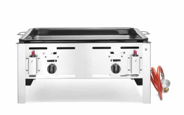 Hendi Gas-Tisch-Grill aus Edelstahl Bake-Master Maxi inkl. Bratpfanne 11,6 kW – Bild 2