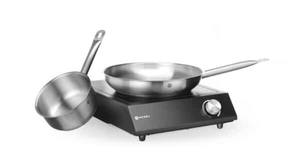 Hendi Induktionskocher Induktions-Kochplatte Set + Stielkasserolle + Bratpfanne – Bild 5