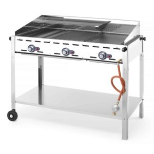 Hendi Gas-Grill 3 Brenner Grillsystem Green Fire 17,4 Kw Gastro NEU