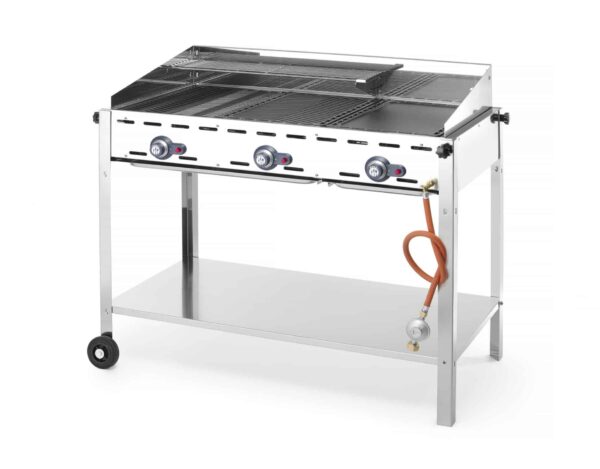 Hendi Gas-Grill 3 Brenner Grillsystem Green Fire 17,4 Kw Gastro NEU