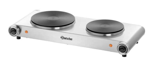 Bartscher Elektro Doppel-Kochplatte aus Edelstahl DUO Kocher Silber NEU – Bild 4