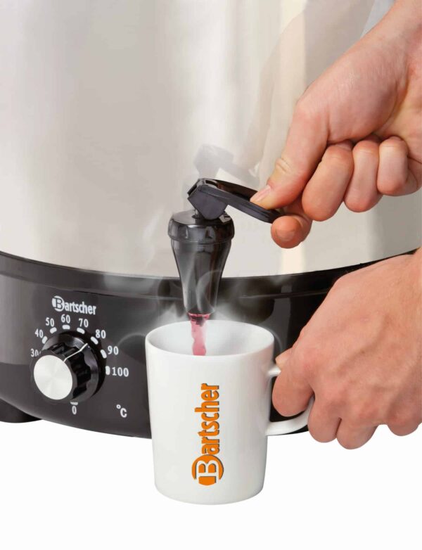 Bartscher Glühweinkessel Glühweintopf Einkochtopf Set + Warmhaltedeckel 30 Liter – Bild 3