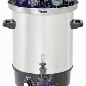 Bartscher Glühweinkessel Glühweintopf Einkochtopf Set + Warmhaltedeckel 30 Liter