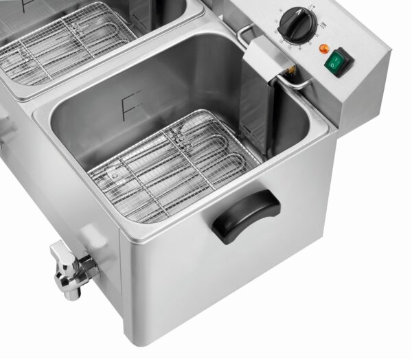 Bartscher Doppel-Fritteuse mit Fett-Ablasshahn 2 x 8 Liter 2 x 230V ChefIdee NEU – Bild 4