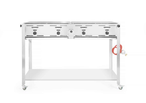 Hendi Quattro Gas-Grill Grill-Master Edelstahl inkl. Grill und Bratpfanne NEU – Bild 2