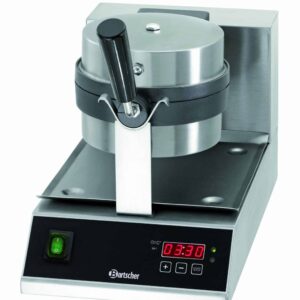 Bartscher Waffeleisen Deluxe Brüsseler Waffel Silber Schwarz NEU