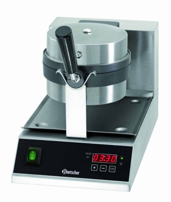Bartscher Waffeleisen Deluxe Brüsseler Waffel Silber Schwarz NEU