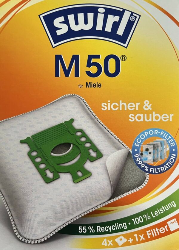 16 Swirl M50 Staubsaugerbeutel für Miele Staubsauger + 4 Abluftfilter NEU