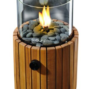 Cosi Tischkamin Feuertisch Gas Laternen Cosiscoop Timber Ø 18 x 30 cm NEU