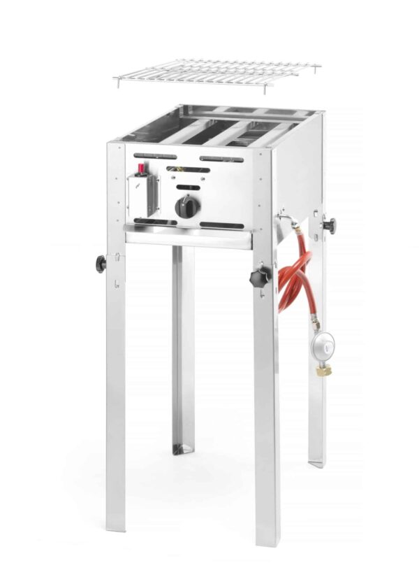 HENDI Gas-Grill Grill-Master Gas-Bräter aus Edelstahl inkl. Grill und Bratpfanne – Bild 4