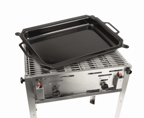 Hendi Gas-Grill Edelstahl Grill-Master Maxi inkl. Grill und Bratpfanne 11,6 kW – Bild 4