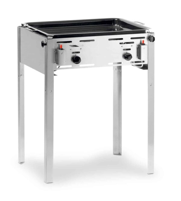 Hendi Gas-Grill Edelstahl Grill-Master Maxi inkl. Grill und Bratpfanne 11,6 kW – Bild 3