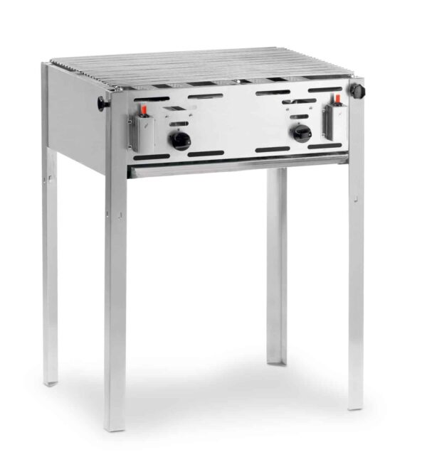 Hendi Gas-Grill Edelstahl Grill-Master Maxi inkl. Grill und Bratpfanne 11,6 kW – Bild 2