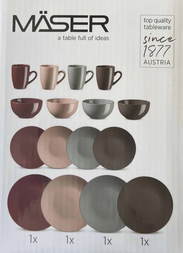 16-tlg. Mäser Tafelservice Kaffeeservice Kombiservice Kombi-Set Serie INODA NEU – Bild 3