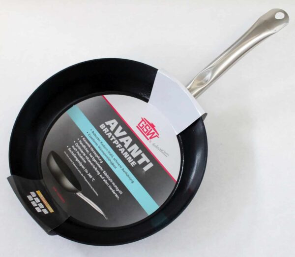 GSW Induktion Bratpfanne Ø 24 x 4,9 cm Höhe Keramik-Versiegelung Karbonstahl NEU – Bild 3